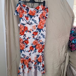 High low mermaid flora dress